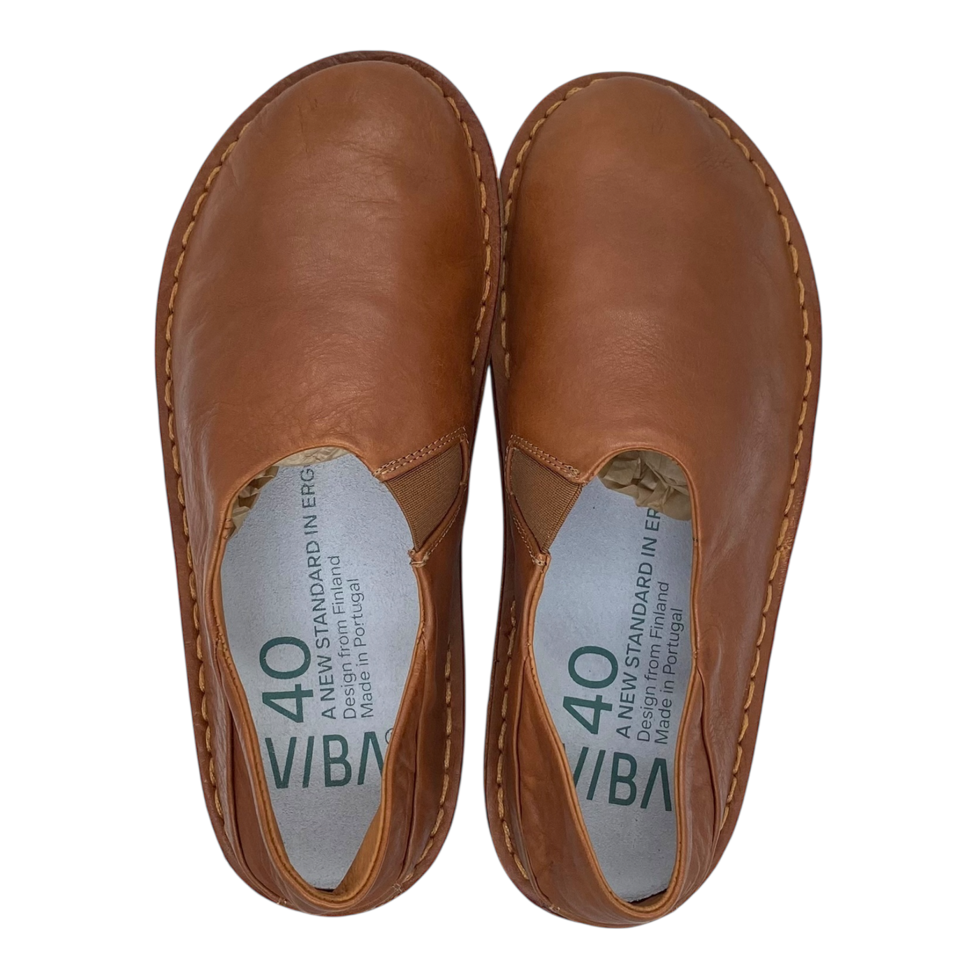 VIBAe Zuma leather shoes, cognac brown | 40