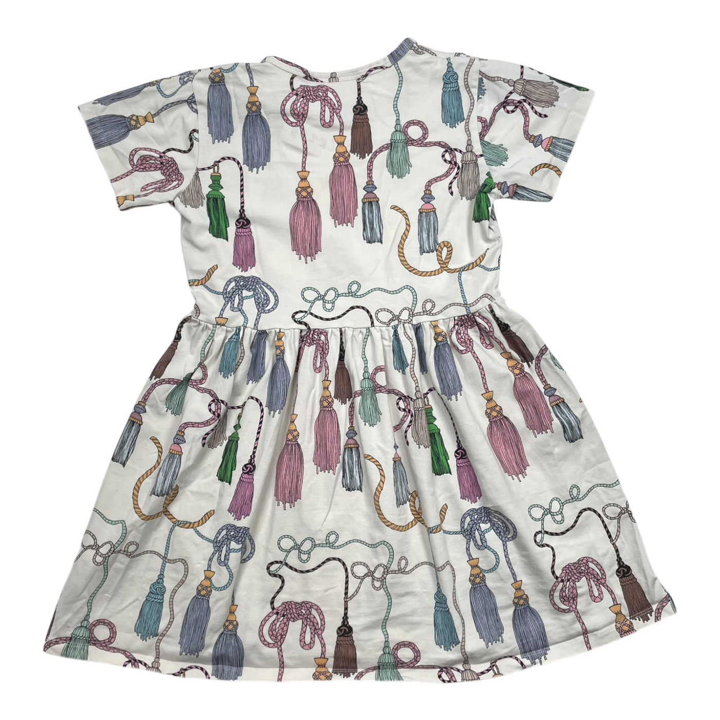 Mini Rodini dress, tassels | 140/146cm