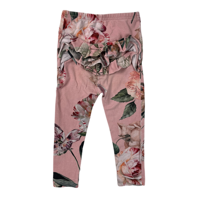 Metsola frill leggings, roses | 86cm