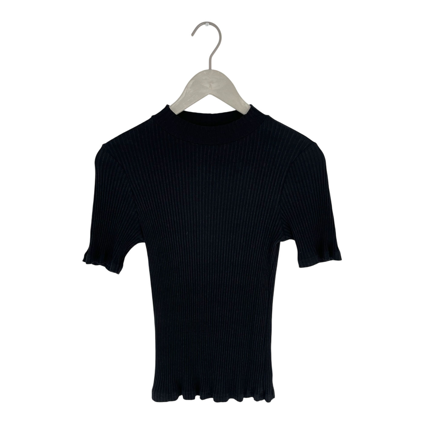 Riva Clothing mockneck rib t-shirt, black | woman M