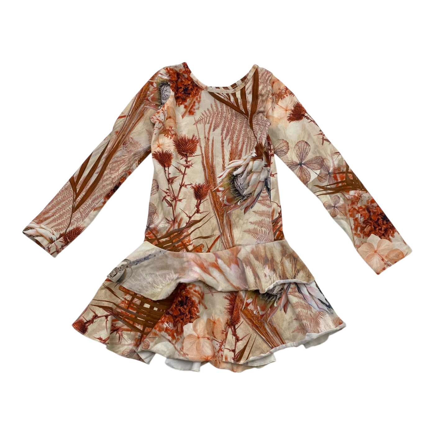 Gugguu frilla dress, flower | 98cm