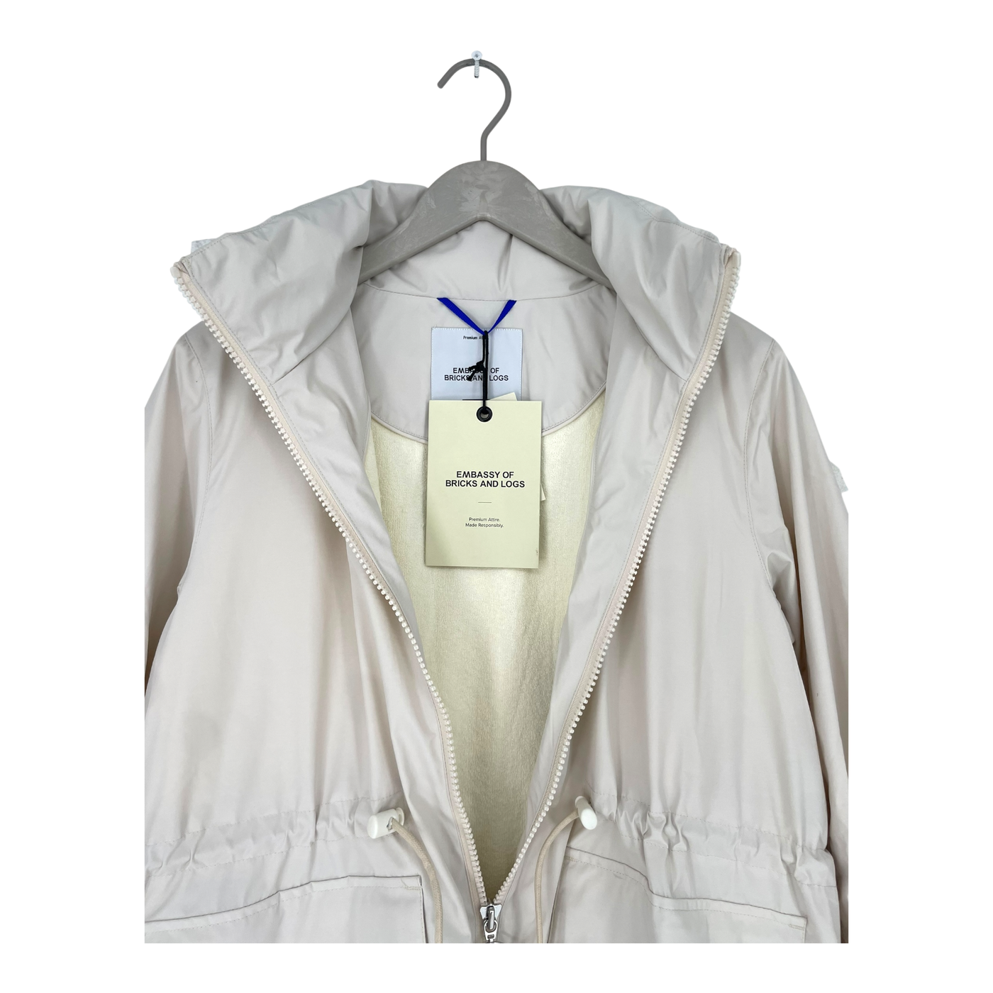 Embassy of Bricks and Logs montreux rain jacket, beige | woman S