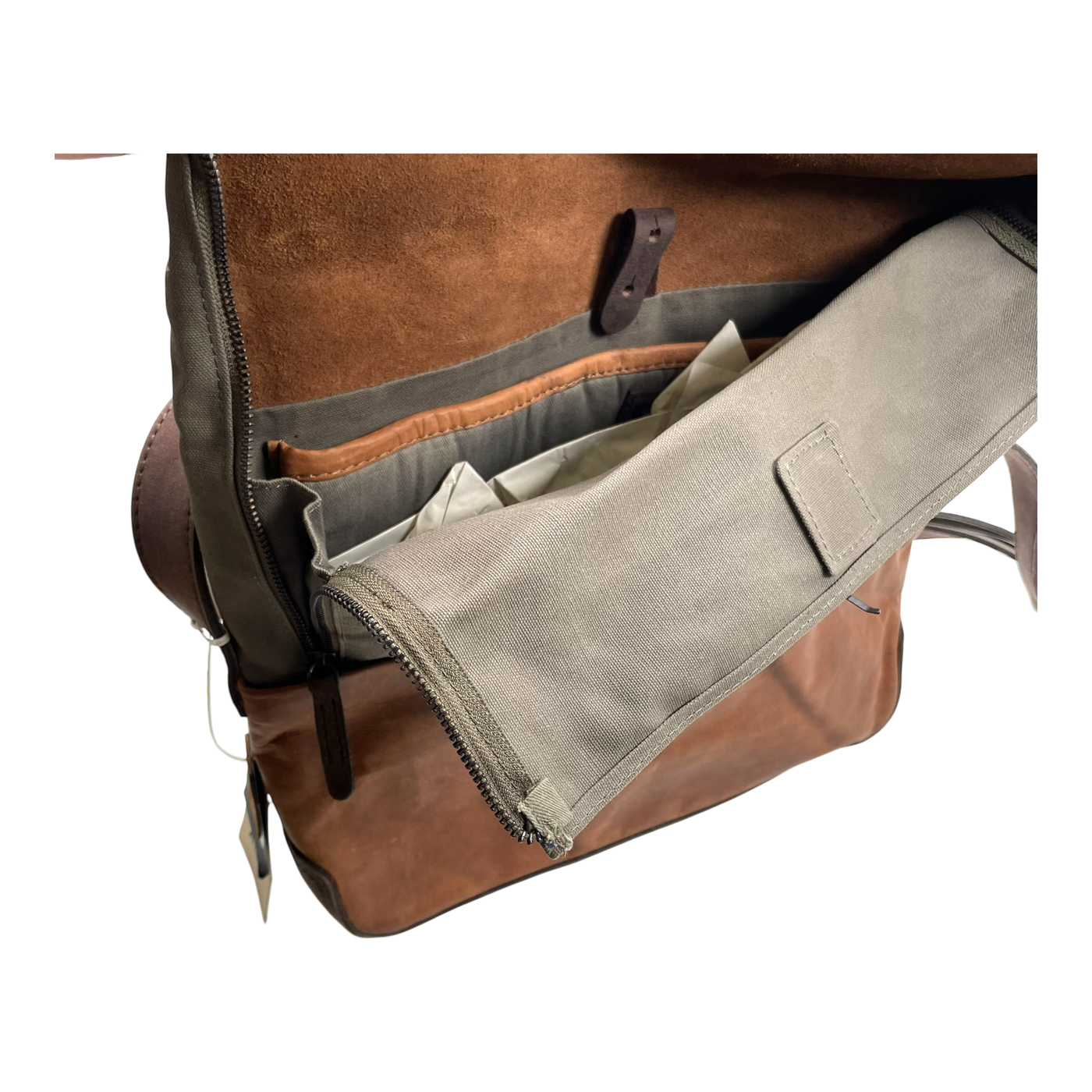 Harold's Bags leather antic heritage messenger bag L, nature
