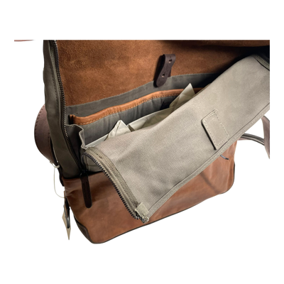 Harold's Bags leather antic heritage messenger bag L, nature