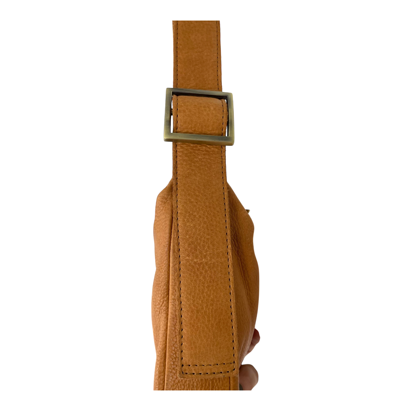 Holzrichter leather shoulder bag, caramel