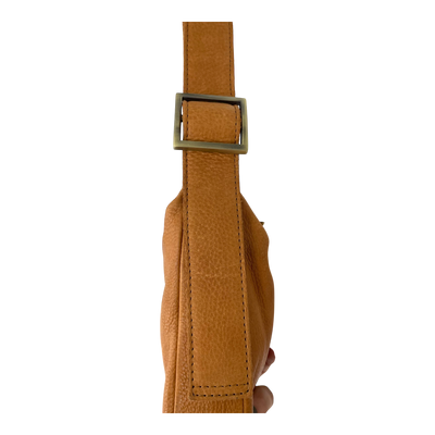 Holzrichter leather shoulder bag, caramel