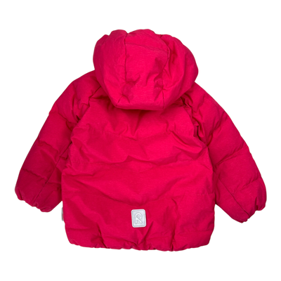 Reima ilma down winter jacket, pink | 92cm