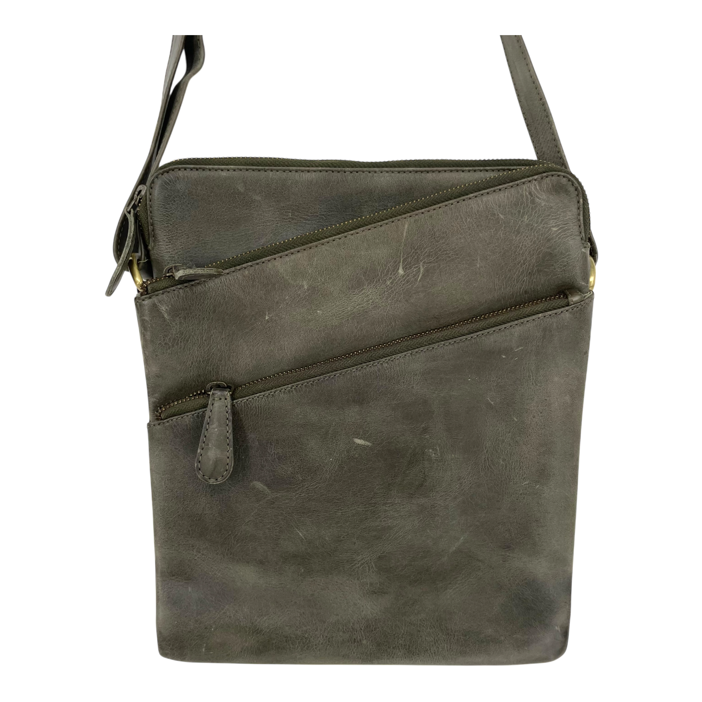 Holzrichter leather shoulder bag, hunter green