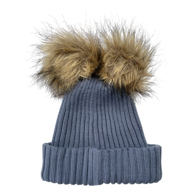 Gugguu merino furry beanie, blue | 55/56cm