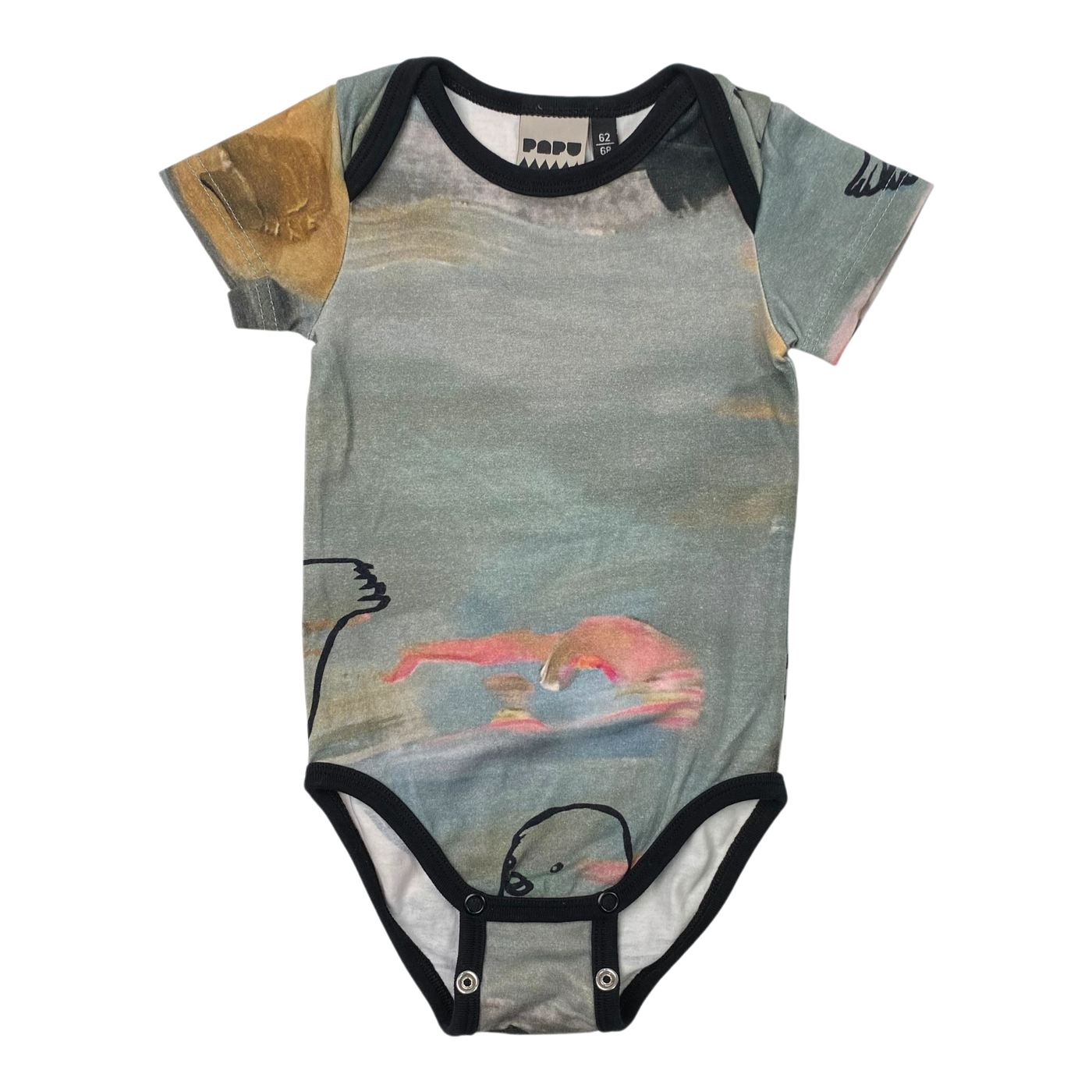 Papu short sleeved body, watercolor | 62/68cm