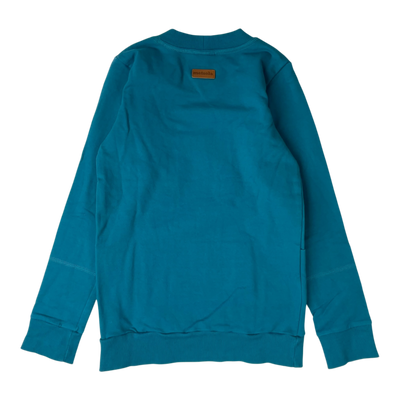 Metsola frill tunic, teal | 134/140cm