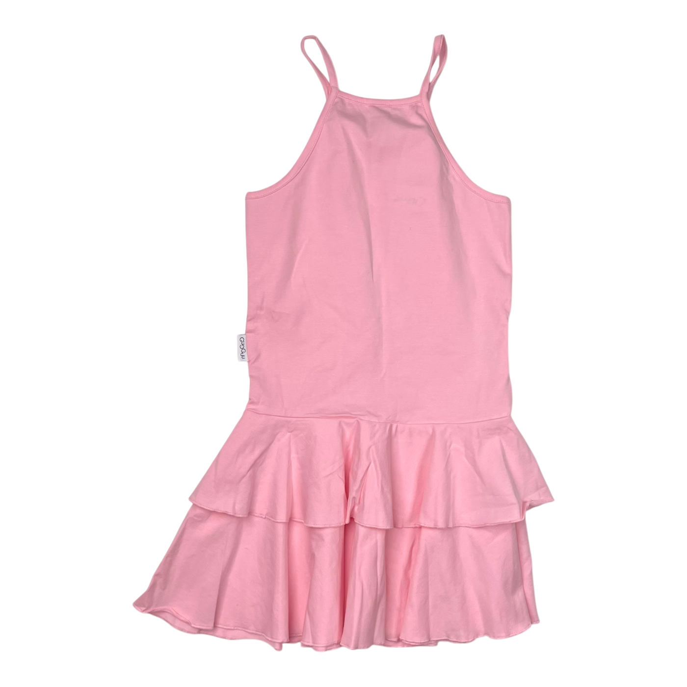 Gugguu spagetti frilla dress, pink | 128cm