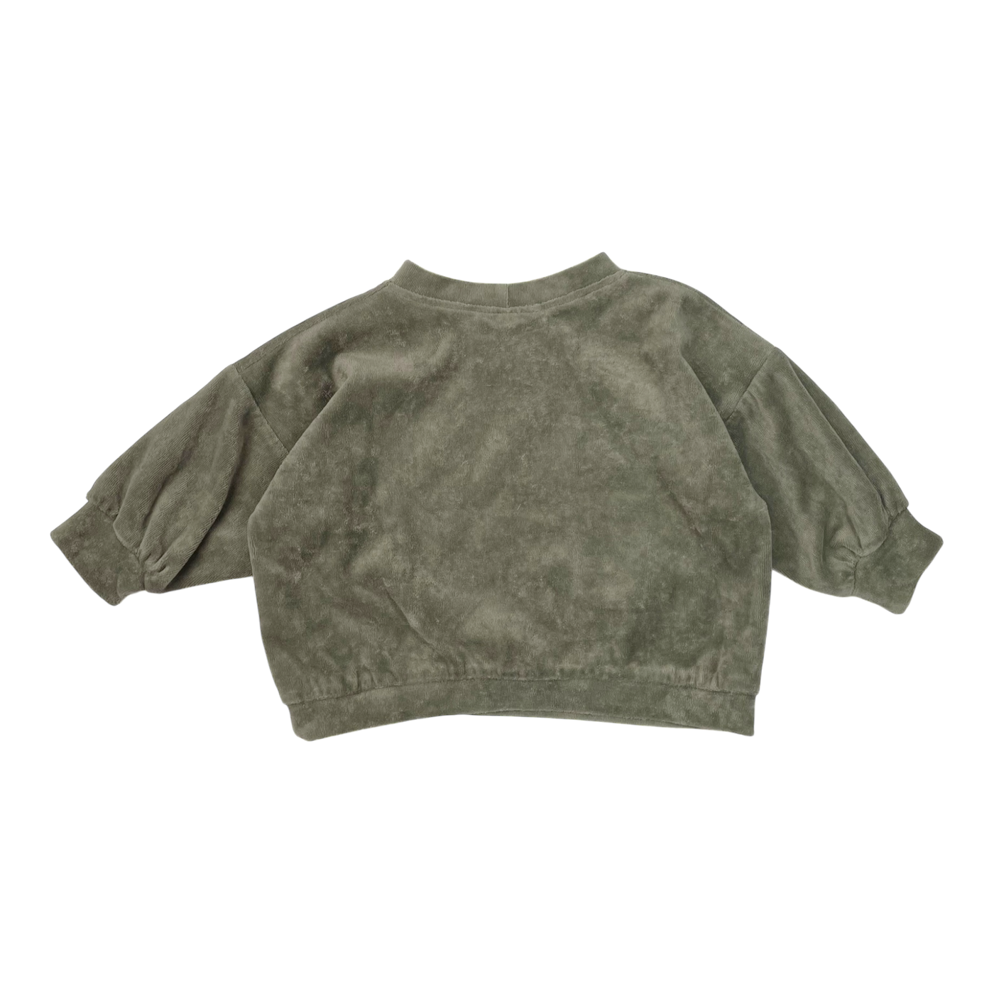 Laiska Ebba vide sweatshirt, sage green | 74/80cm