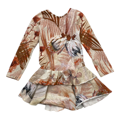 Gugguu frilla dress, flower | 98cm