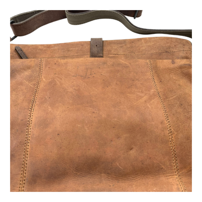 Harold's Bags leather messenger bag M, nature
