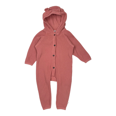 Molo bear ear jumpsuit, pink | 80cm