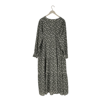 R-Collection silje silk tiered dress, moss green | woman 2XL