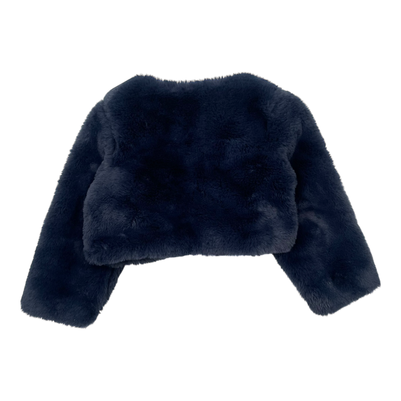 Polarn O. Pyret faux fur bolero jacket, blue | 86cm