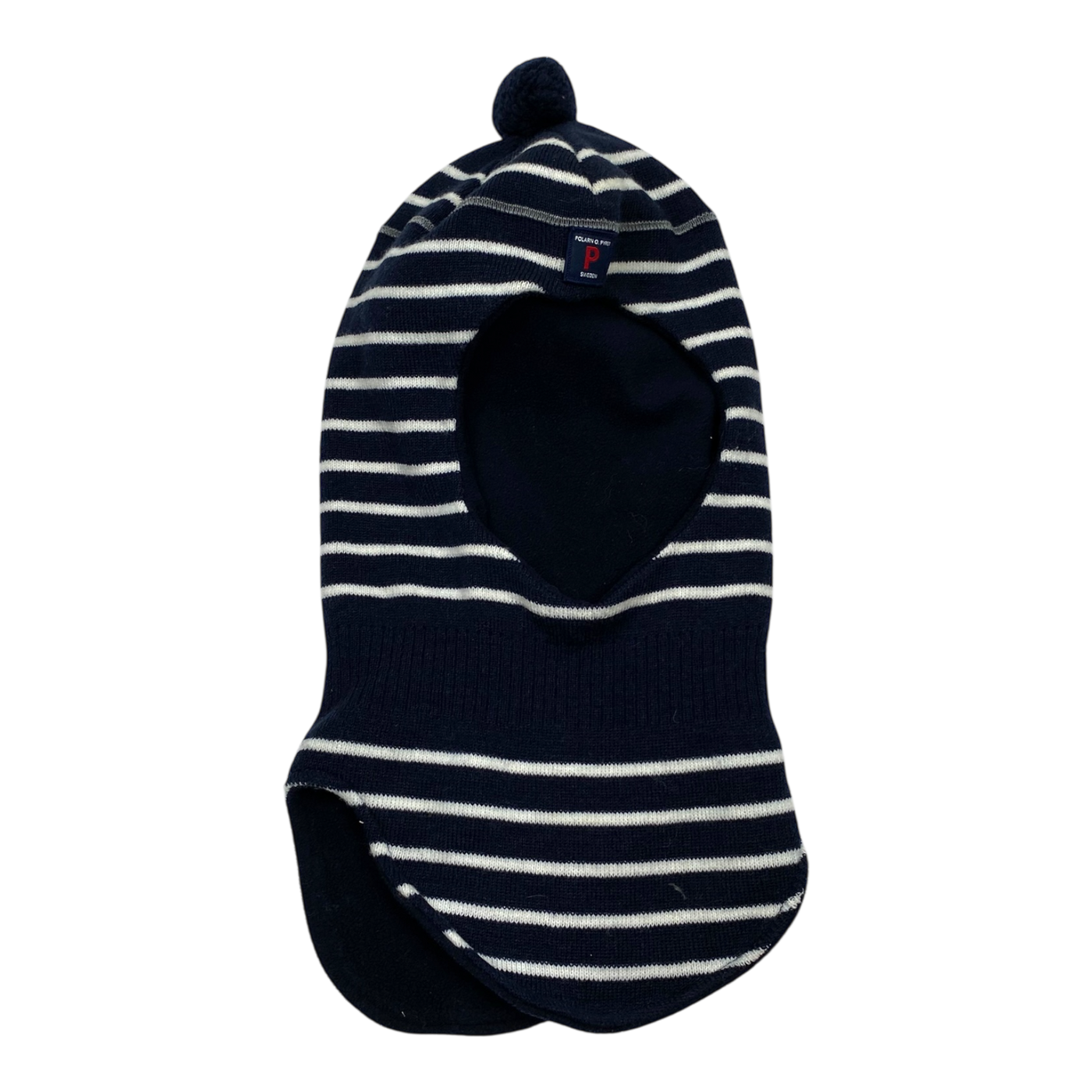 Polarn O. Pyret merino balaclava, stripes | 56/58cm