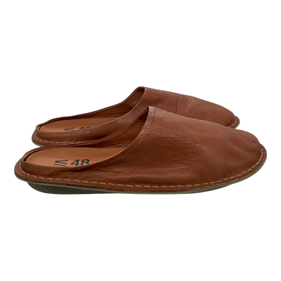 VIBAe Roma leather slippers, cognac brown | 48