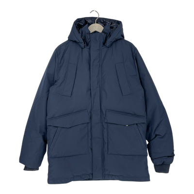 Embassy of Bricks and Logs haddock parka jacket, dark navy | unisex L