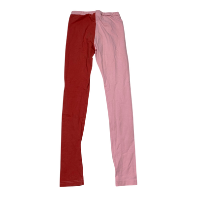 Gugguu block leggings, red & pink | 134cm