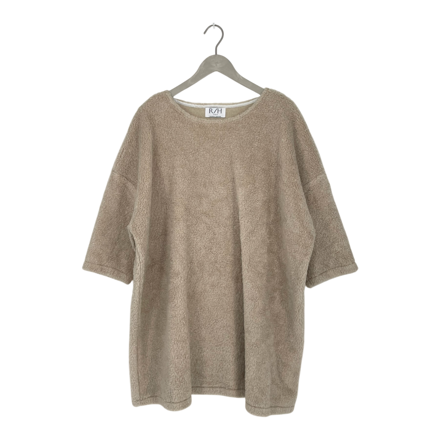 R/H Studio teddy tunic, tan | woman onesize