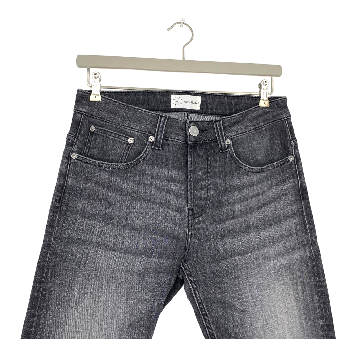 Mud Jeans rick mid slim jeans, authentic black | man 31/32