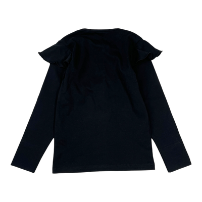 Blaa frill shirt, black | 110/116cm