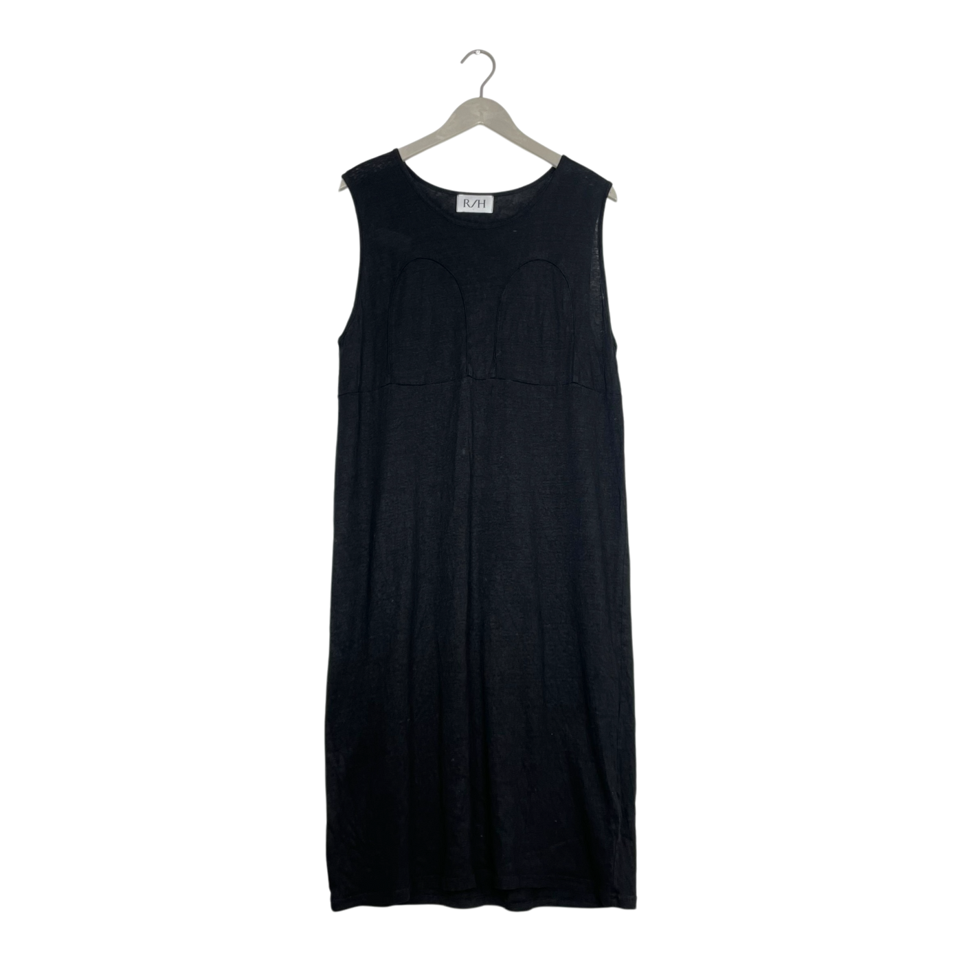 R/H linen tank dress, black | woman XS