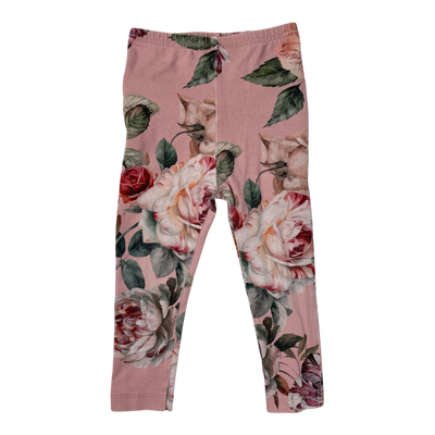 Metsola frill leggings, roses | 86cm