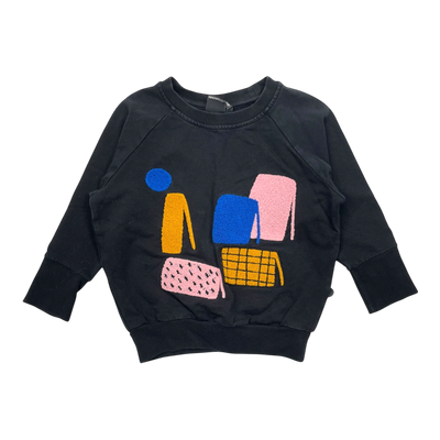 Papu sweatshirt, black | 86/92cm