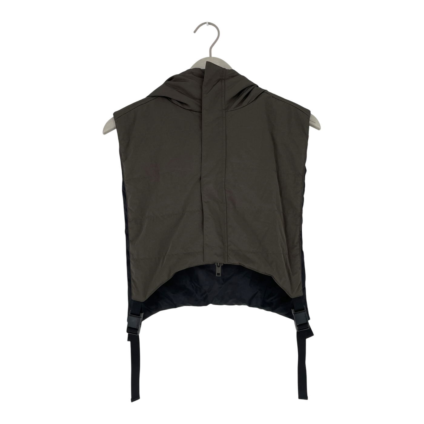 Embassy of Bricks and Logs gumi hood vest, black olive | unisex L