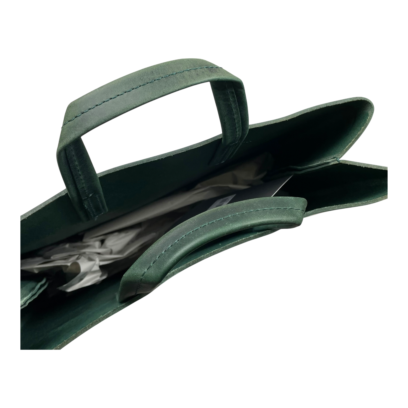 Harold's Bags kraud leather paperbag, green