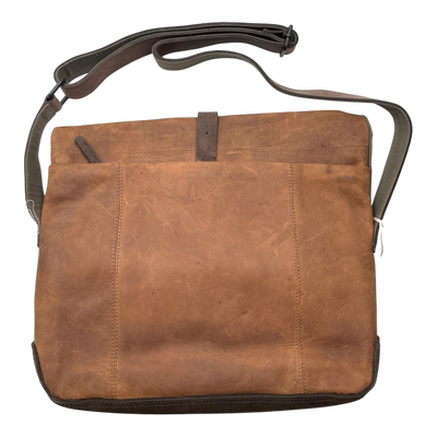Harold's Bags leather messenger bag M, nature