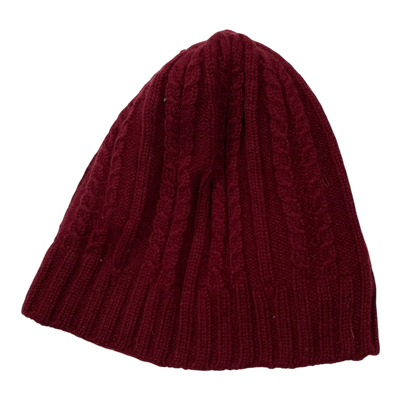 North Outdoor wool beanie, wine | adult onesize
