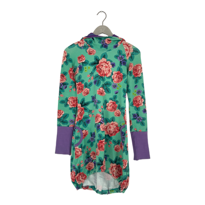 Ommellinen hoodie tunic, flowers | woman S