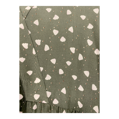 R-Collection silje silk tiered dress, moss green | woman 2XL
