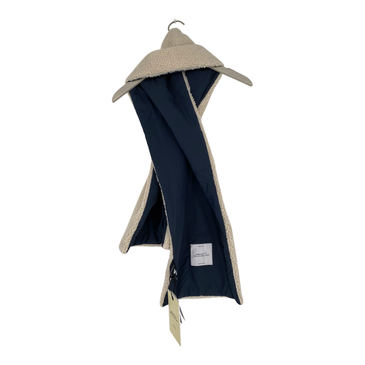 Embassy of Bricks and Logs bayonne sherpa scarf, beige