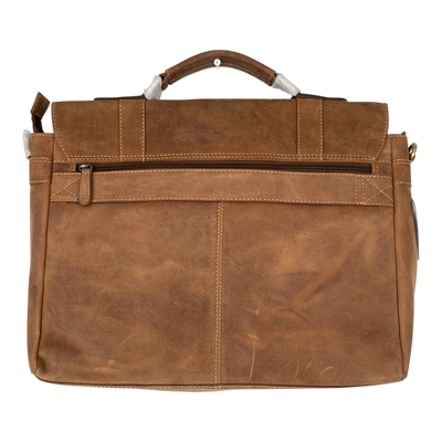 Holzrichter leather briefcase, brown