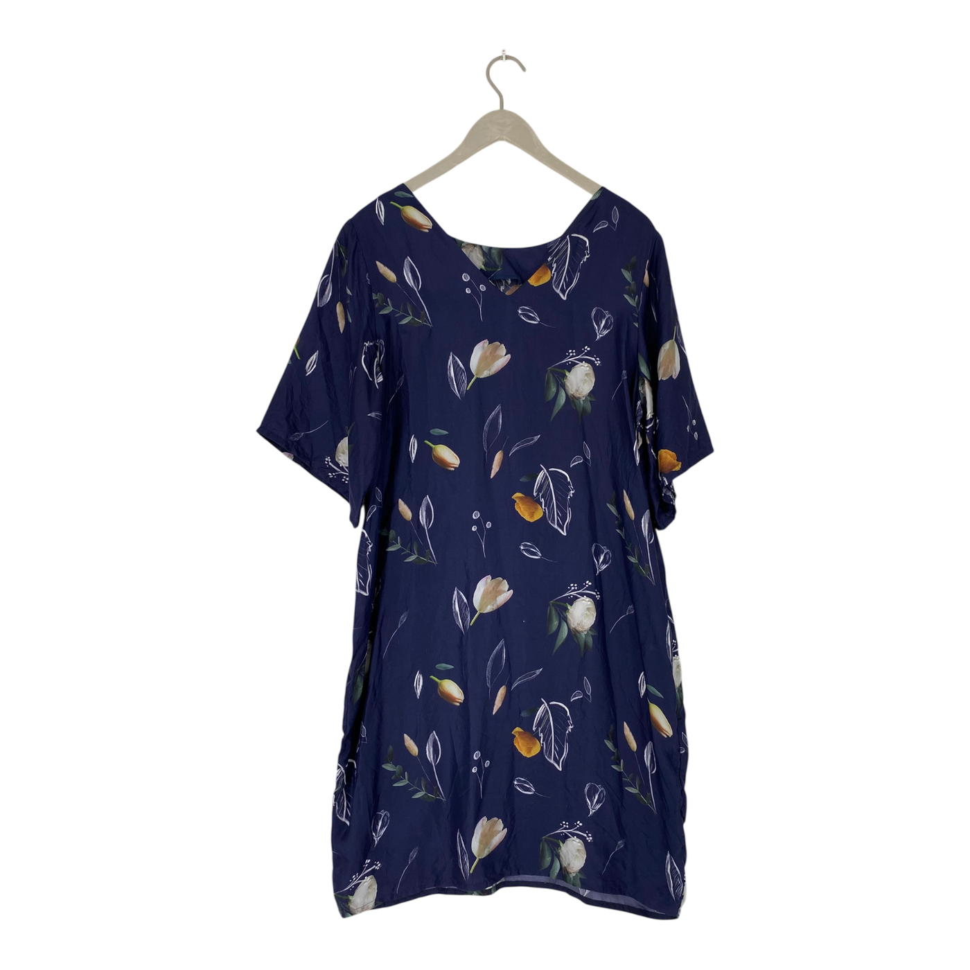 Uhana silk dress, flowers | woman M
