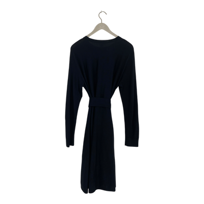 COS knit belted dress, black | woman L
