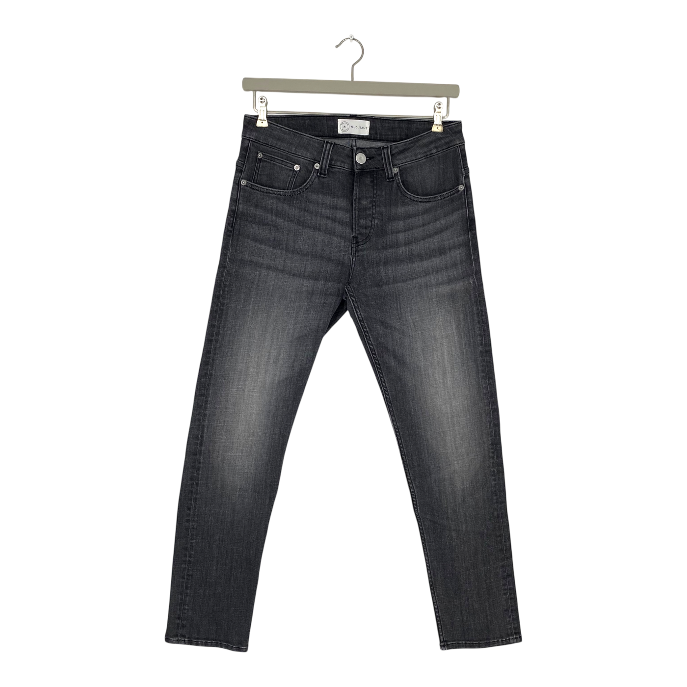 Mud Jeans rick mid slim jeans, authentic black | man 31/32