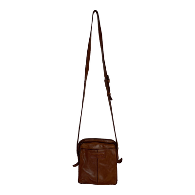 Harold's Bags leather submarine crossbag mini, cognac