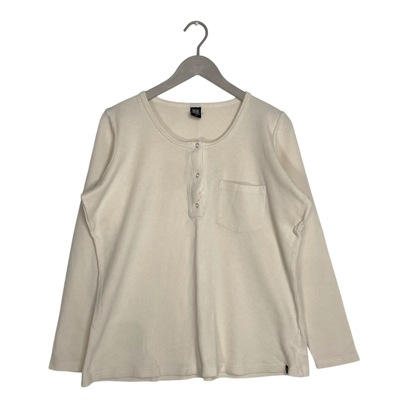 Kaiko waffle shirt, cream | woman XL