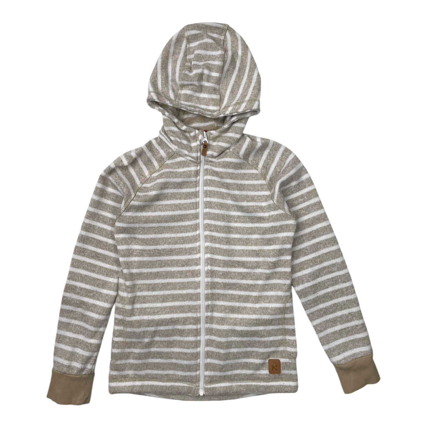 Reima sarki fleece jacket, beige stripes | 146cm