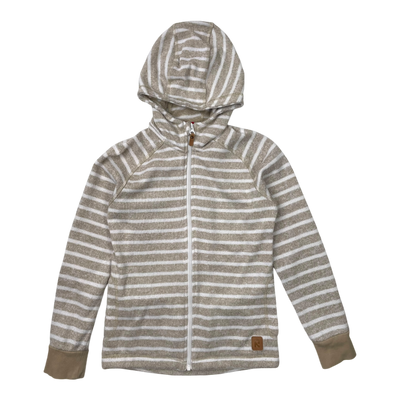 Reima sarki fleece jacket, beige stripes | 146cm