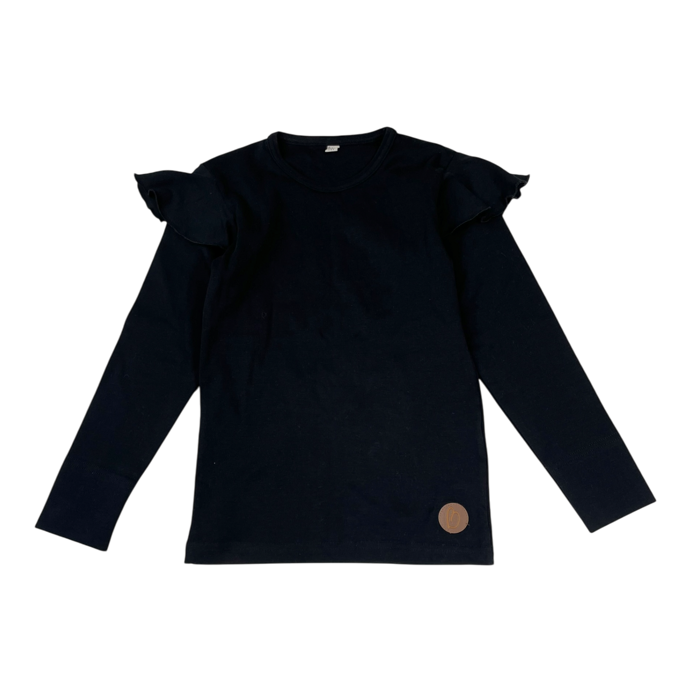 Blaa frill shirt, black | 110/116cm