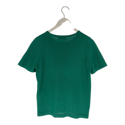 Alpa alpaca and silk knitted shirt, green | woman S