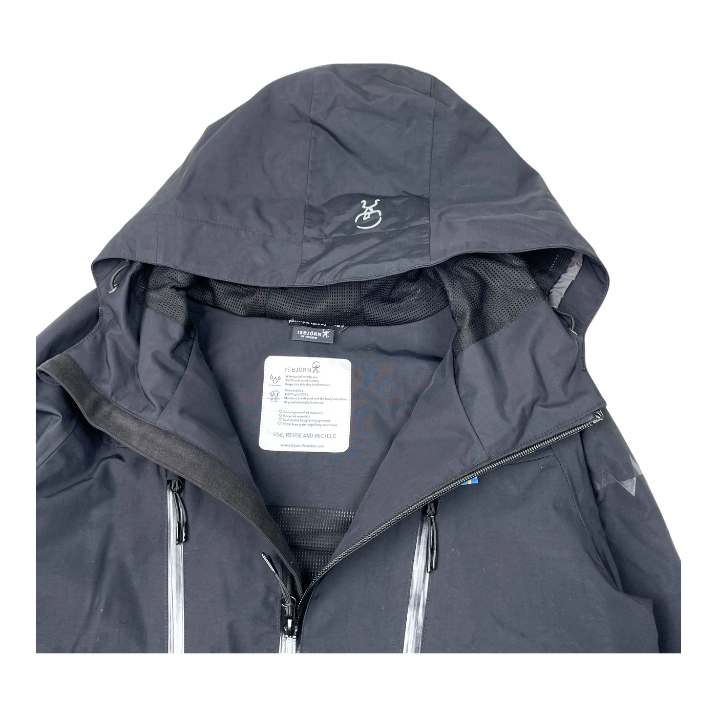 Isbjörn monsune hardshell jacket, black | 158/164cm